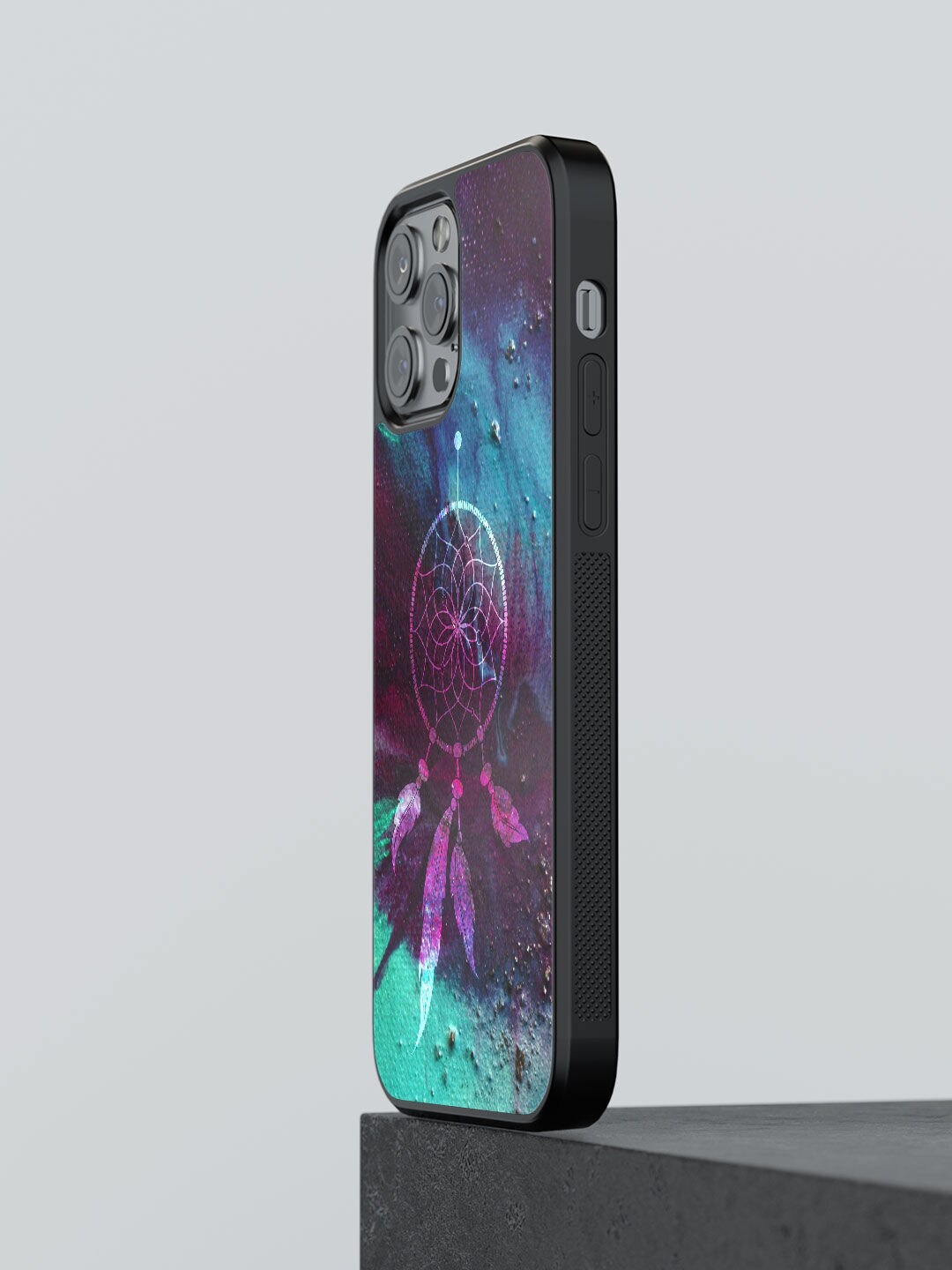 

macmerise Green & Purple Dream Catcher Design iPhone 12 Pro Back Case