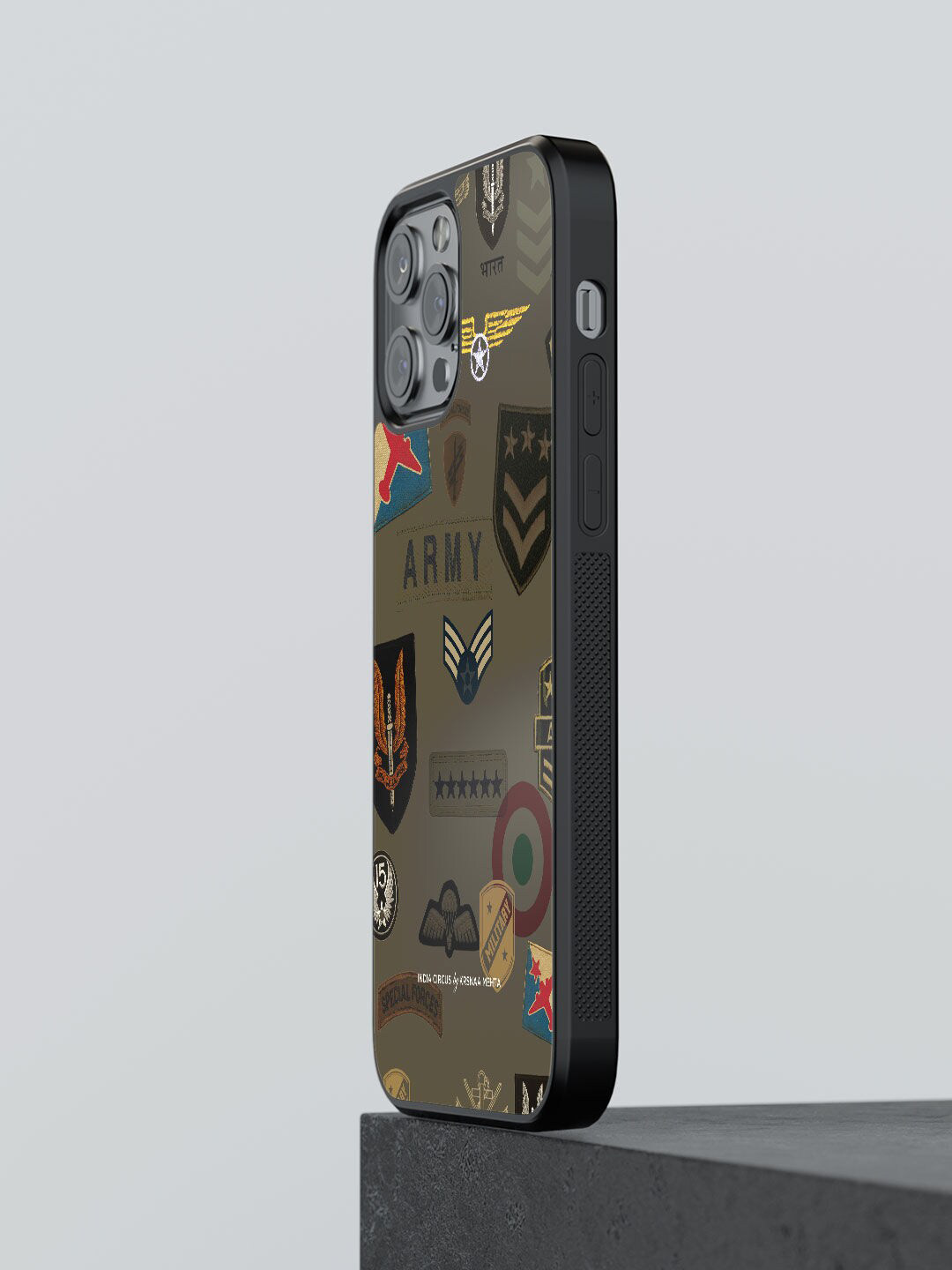 

macmerise Grey & Black Printed Roger that Design iPhone 12 Pro Bumper Phone Back Case