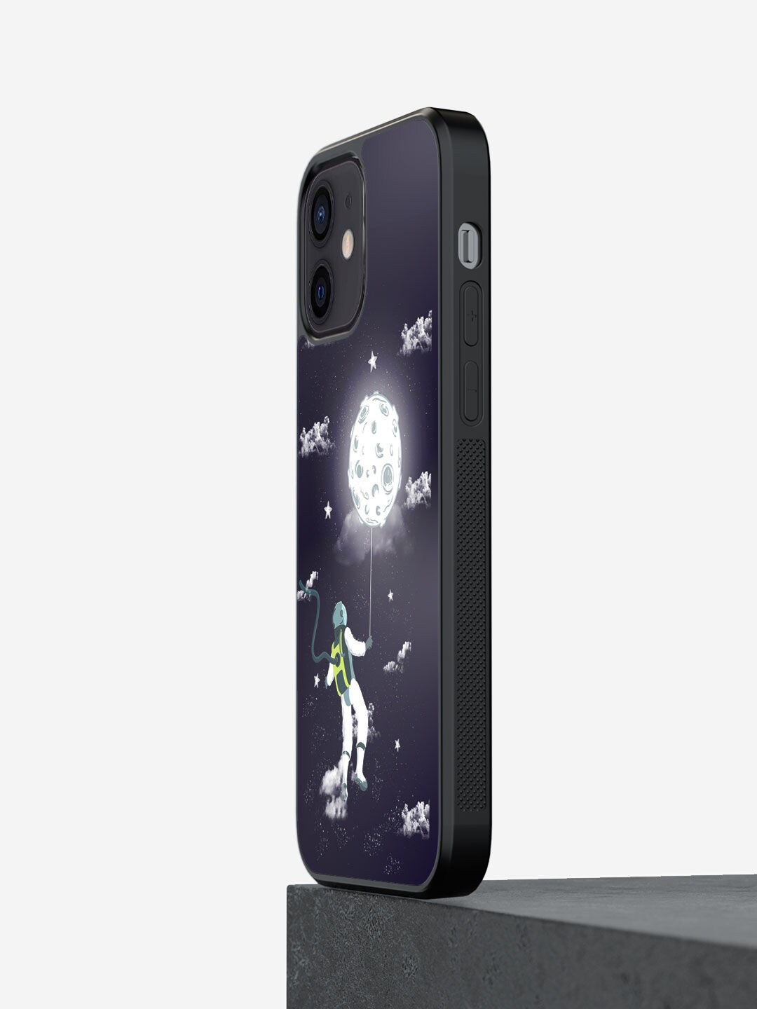 

macmerise Black & White Spaceman Printed iPhone 12 Mini Bumper Back Case