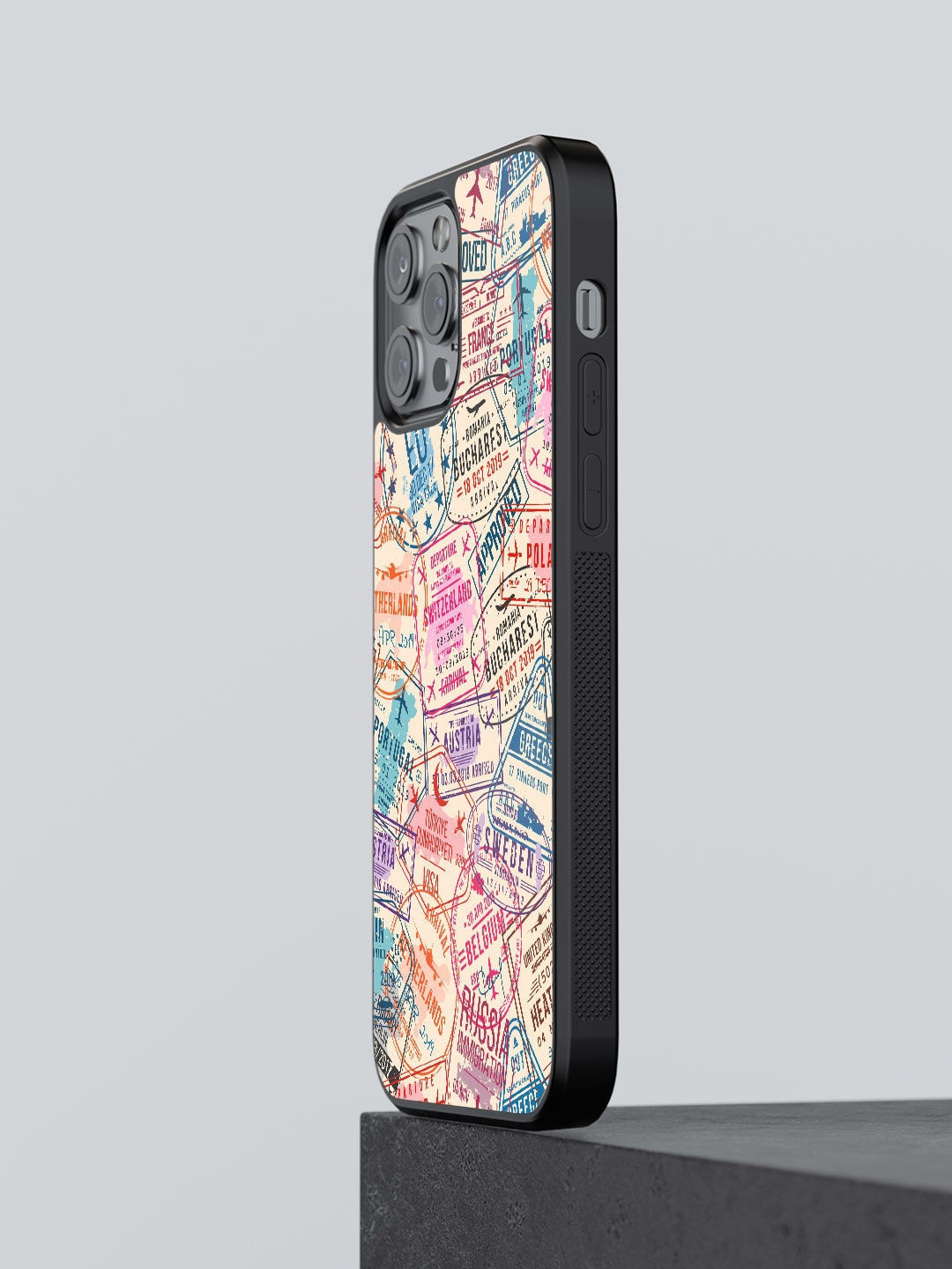 

macmerise White & Red Printed iPhone 12 Pro Bumper Phone Back Case