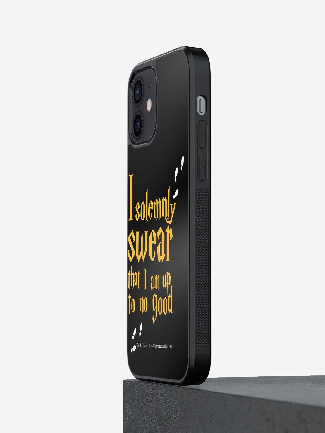 

macmerise Black & Yellow Printed Rubber iPhone 12 Mini Bumper Phone Back Case