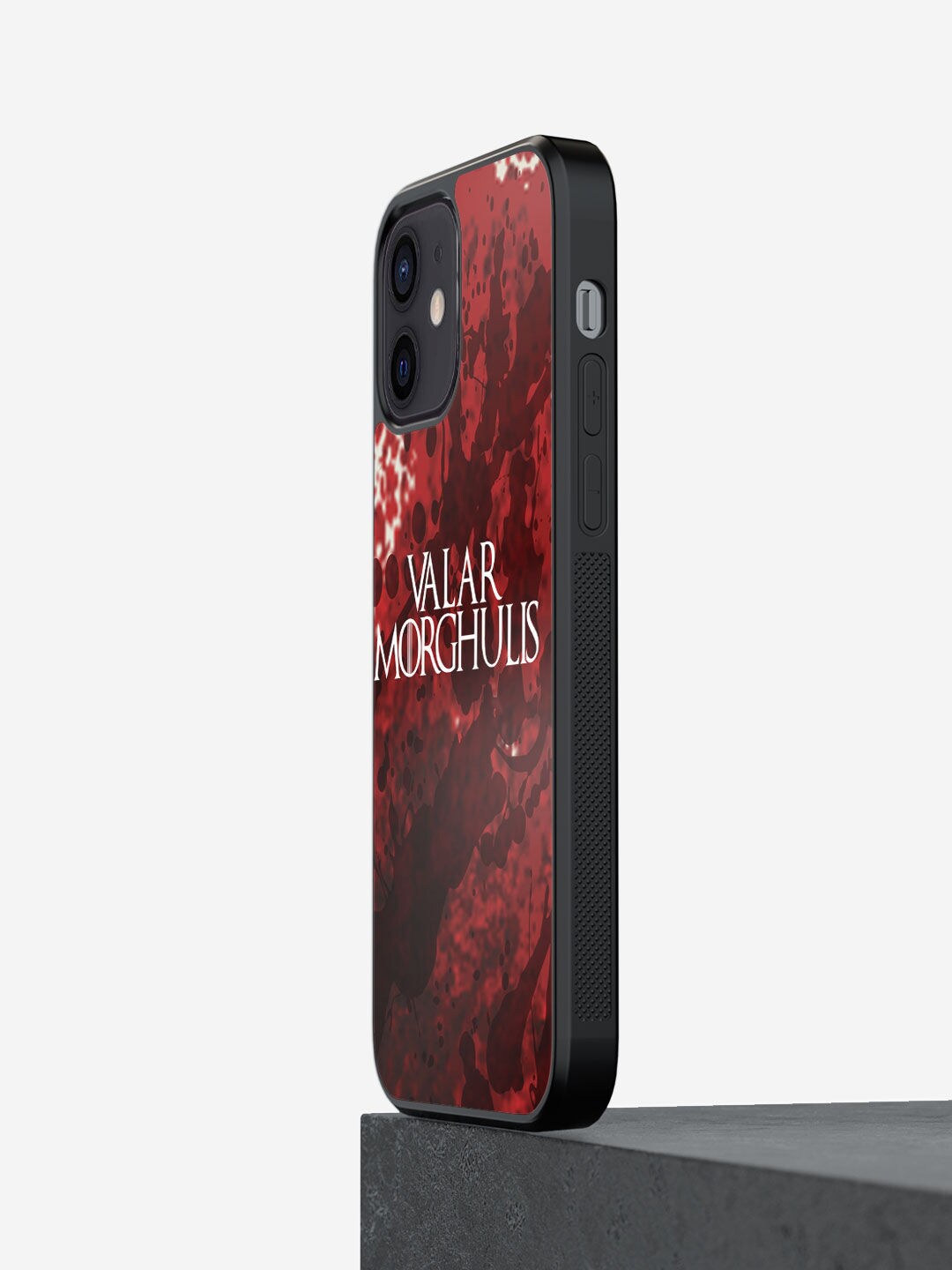 

macmerise Marron & White Valar Morghulis Printed iPhone 12 Mini Bumper Phone Back Case, Maroon