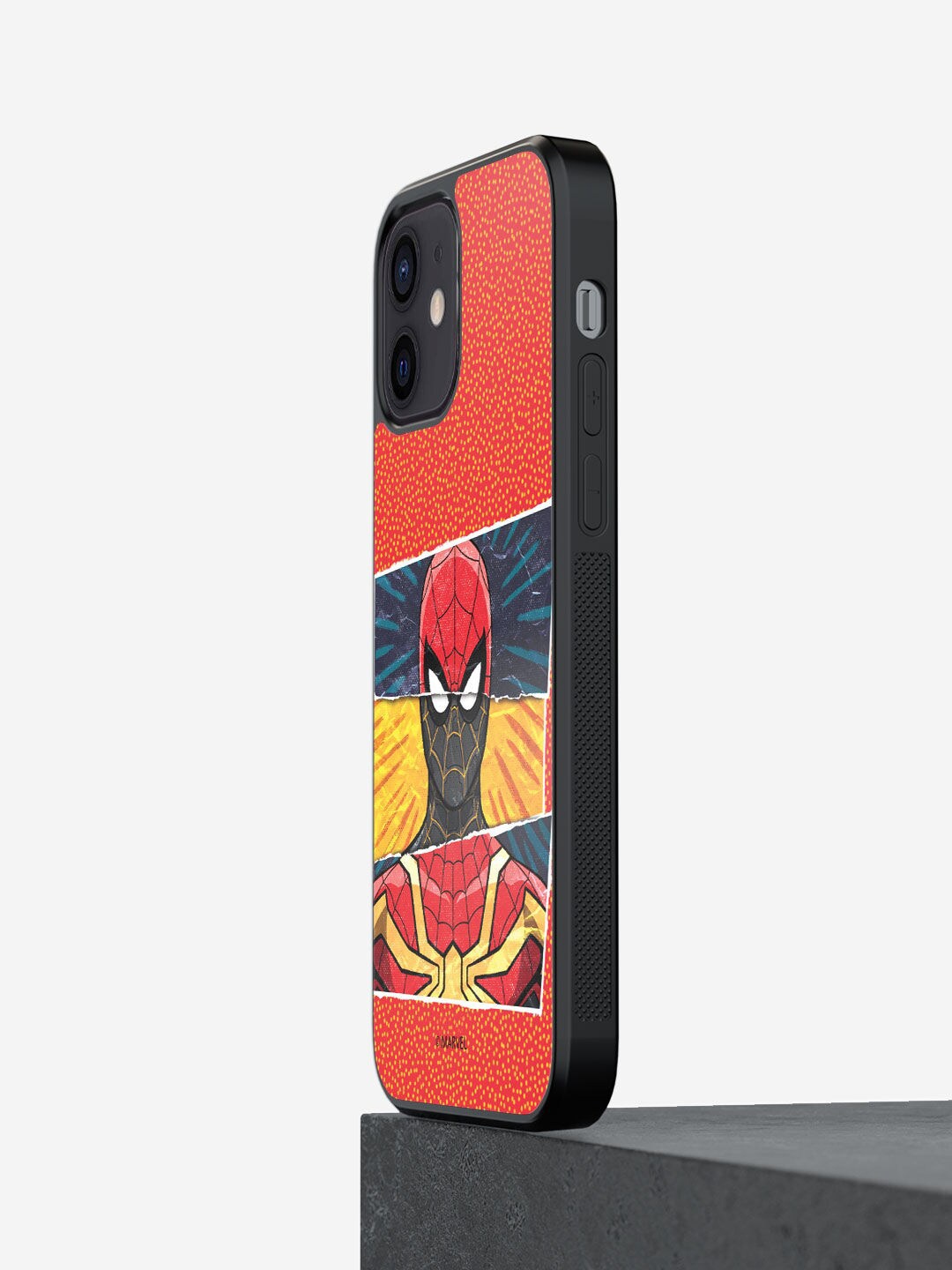 

macmerise Red & Yellow Printed Spiderman Engage Design iPhone 12 Mini Phone Back Case
