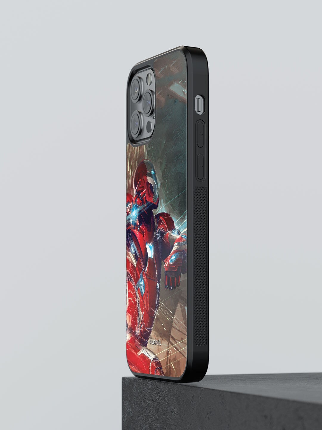 

macmerise Red Printed Ironman Attack Design iPhone 12 Pro Phone Back Case