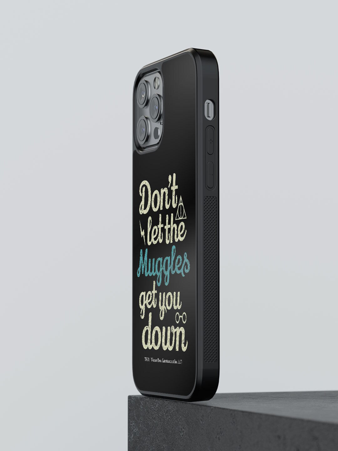 

macmerise Black & Off-White Printed Muggle Theory Design iPhone 12 Pro Bumper Phone Back Case