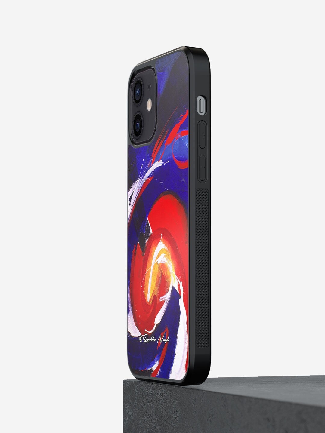 

macmerise Blue Waves Design iPhone 12 Mini Bumper Phone Back Case