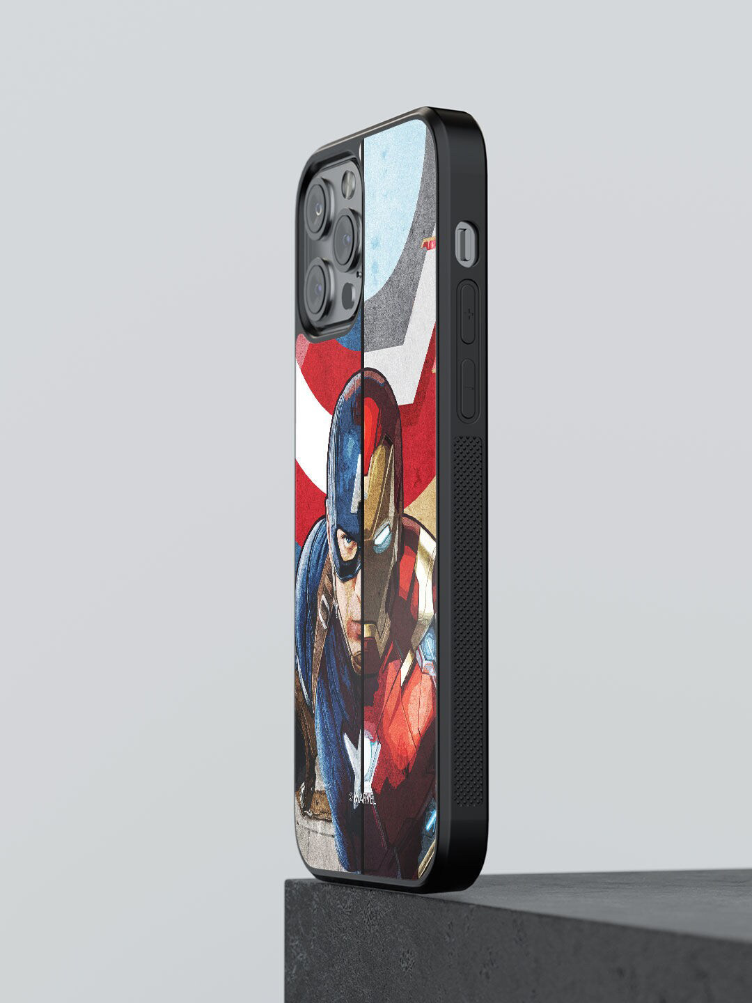 

macmerise Red & Blue Printed Man vs Machine Design iPhone 12 Pro Phone Back Case