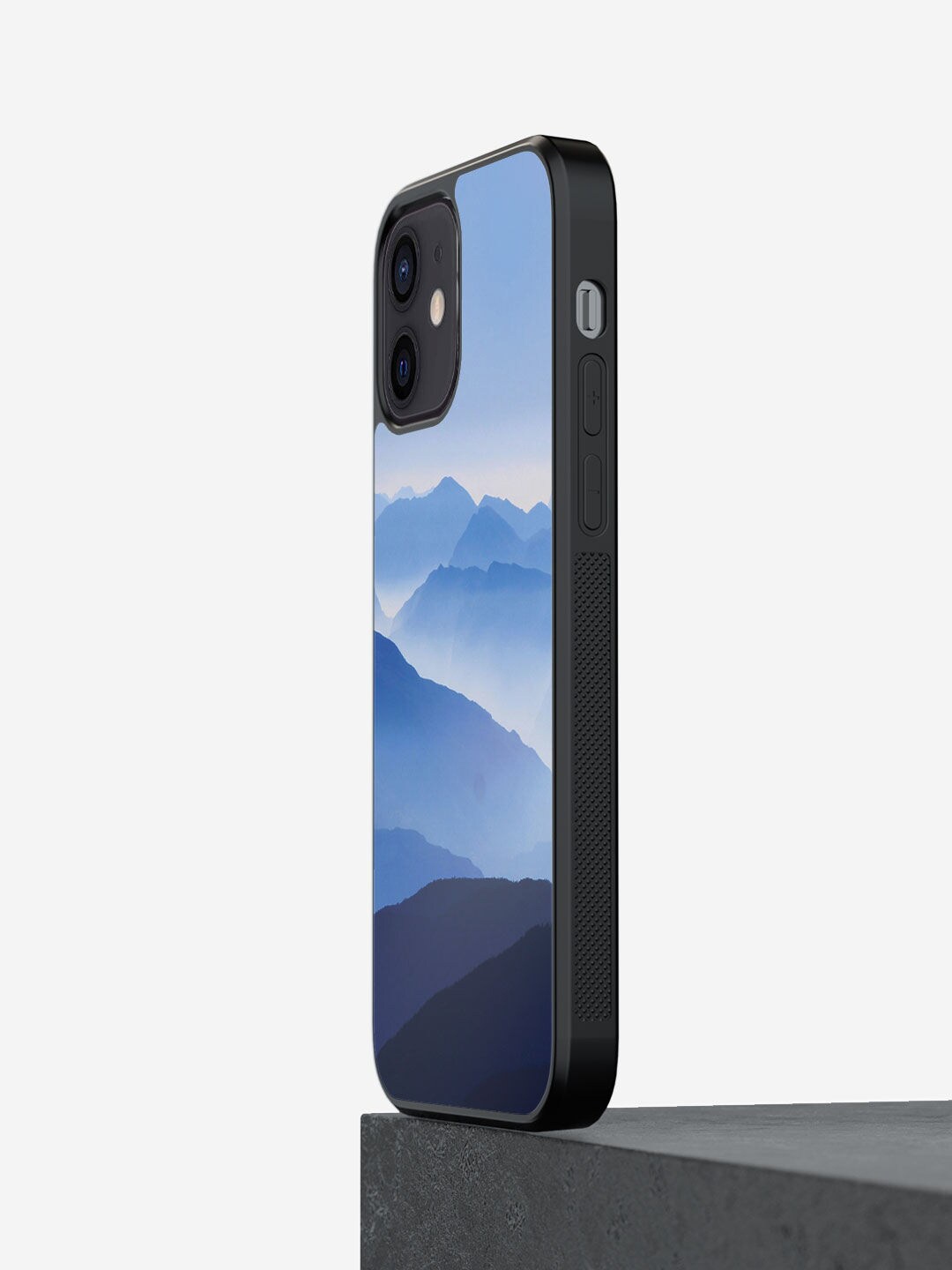 

macmerise Blue & White Printed The High Mountains Design iPhone 12 Mini Bumper Phone Back Case