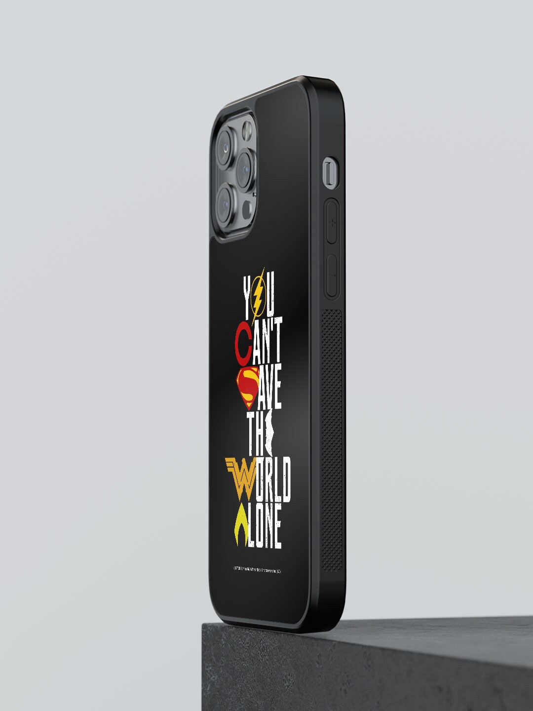 

macmerise Black, White & Yellow Printed Justice League Motto Design iPhone 12 Pro Phone Back Case