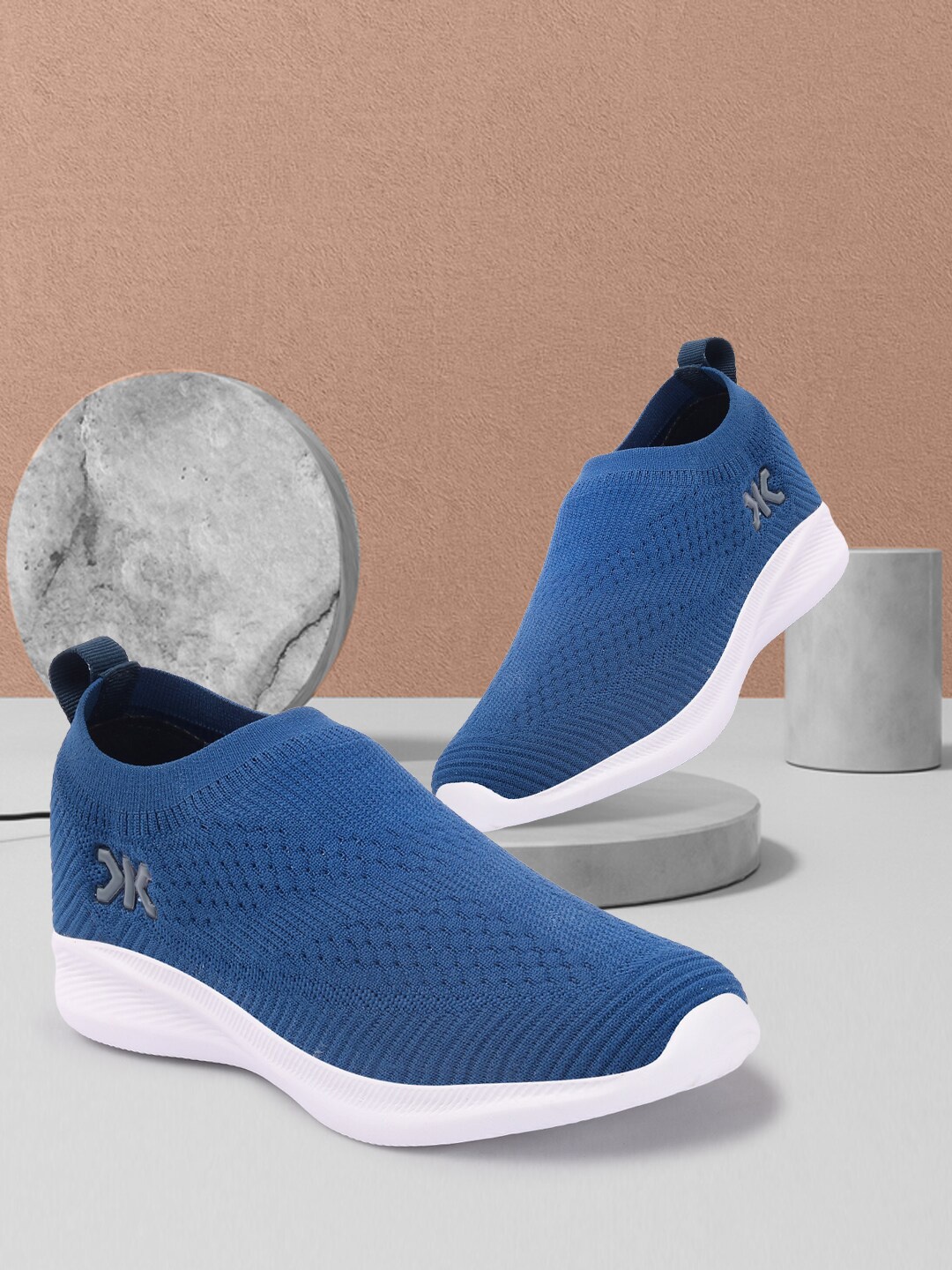 

Killer Men Blue & White Woven Design Slip-On Sneakers