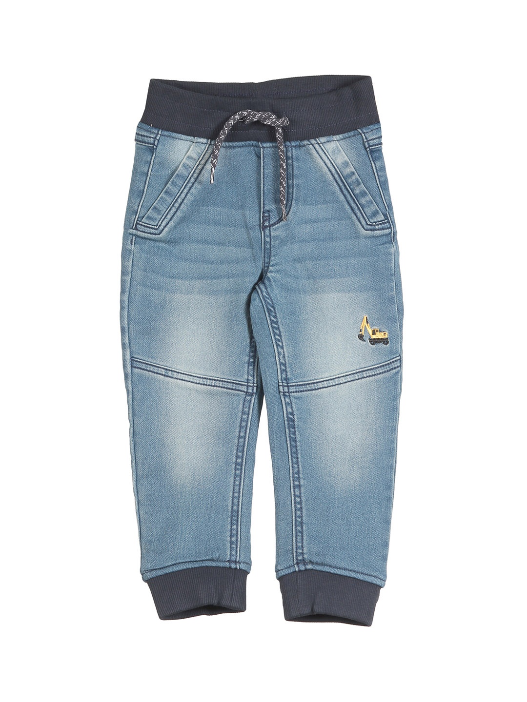 

Lil Lollipop Kids Blue Jogger Light Fade Medium Shade Cotton Jeans