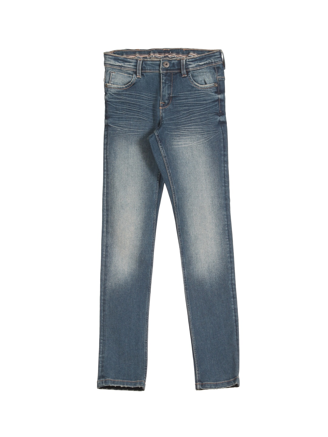 

Lil Lollipop Kids Navy Blue Slim Fit Heavy Fade Medium Shade Cotton Jeans