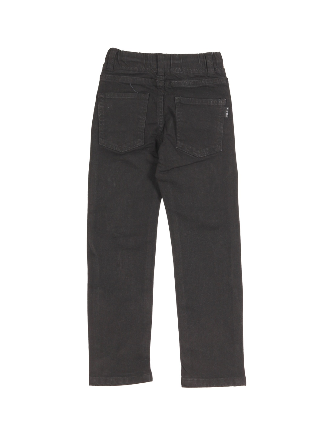 

Lil Lollipop Kids Regular Fit Mildly Distressed Dark Shade Cotton Jeans, Black