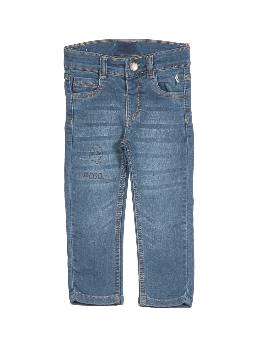 

Lil Lollipop Unisex Kids Blue Slim Fit Mildly Distressed Light Fade Jeans