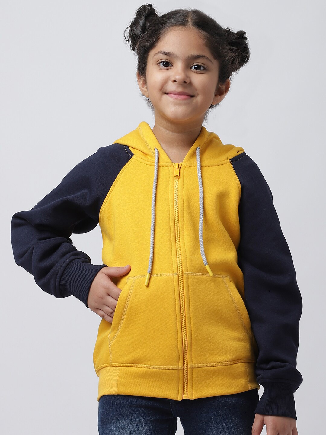 

Rute Girls Yellow Hooded Fleece Sweatshirt