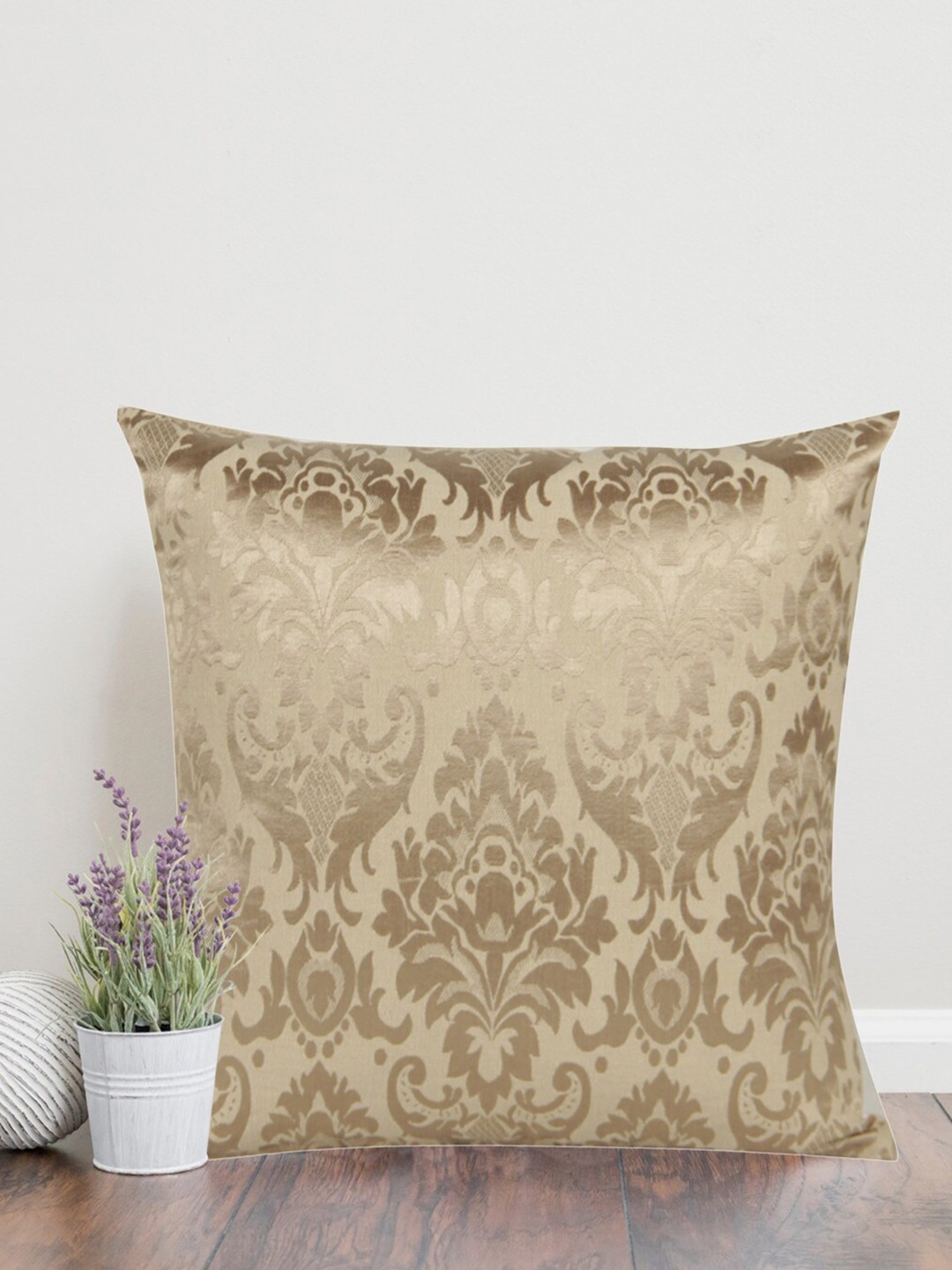 

Home Gold-Toned Printed Self Design Square Cushion Covers