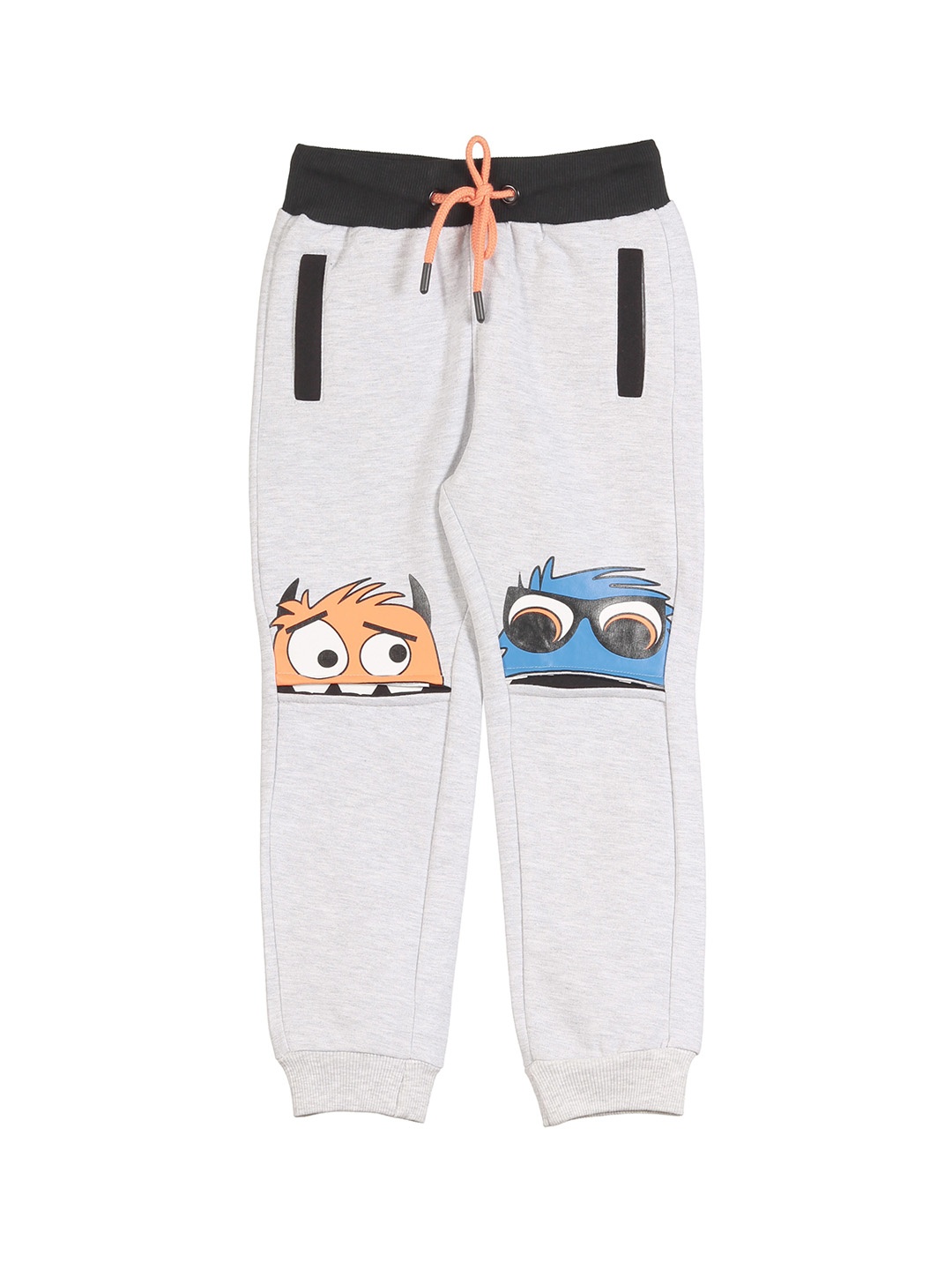 

Lil Lollipop Kids Grey Solid Cotton Jogger Pants