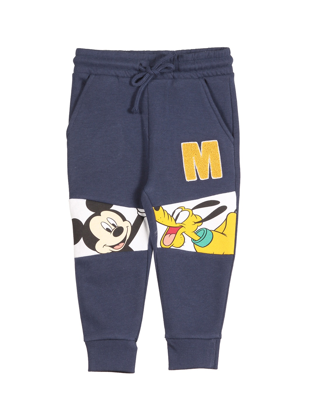 

Lil Lollipop Kids Navy Blue & White Printed Joggers