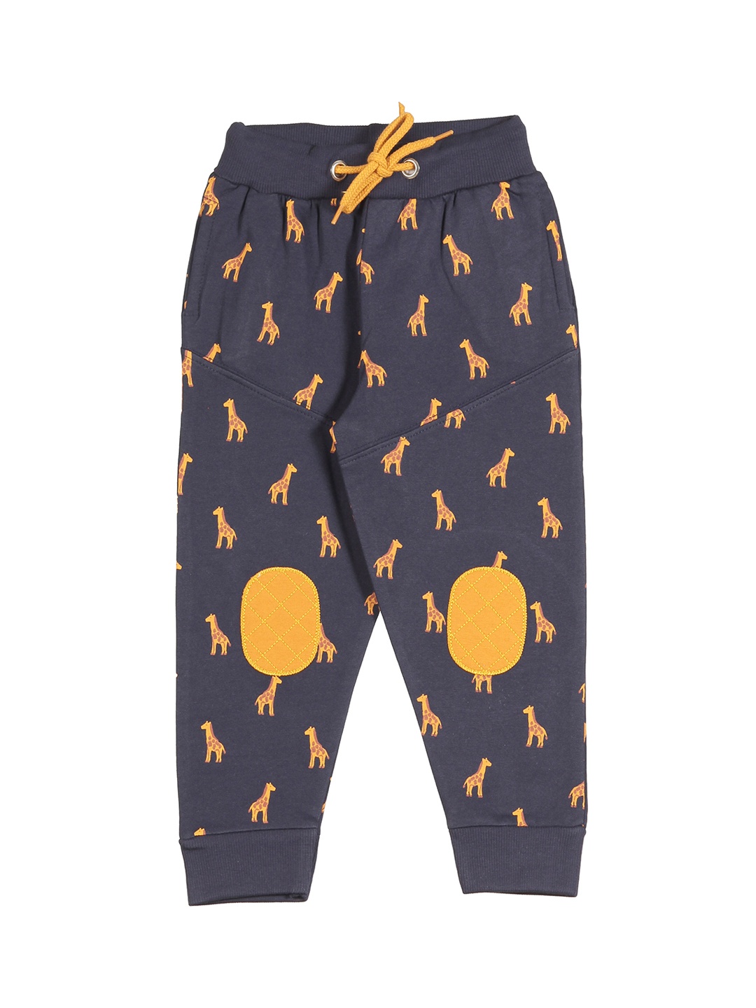 

Lil Lollipop Kids Printed Printed Cotton Joggers, Navy blue