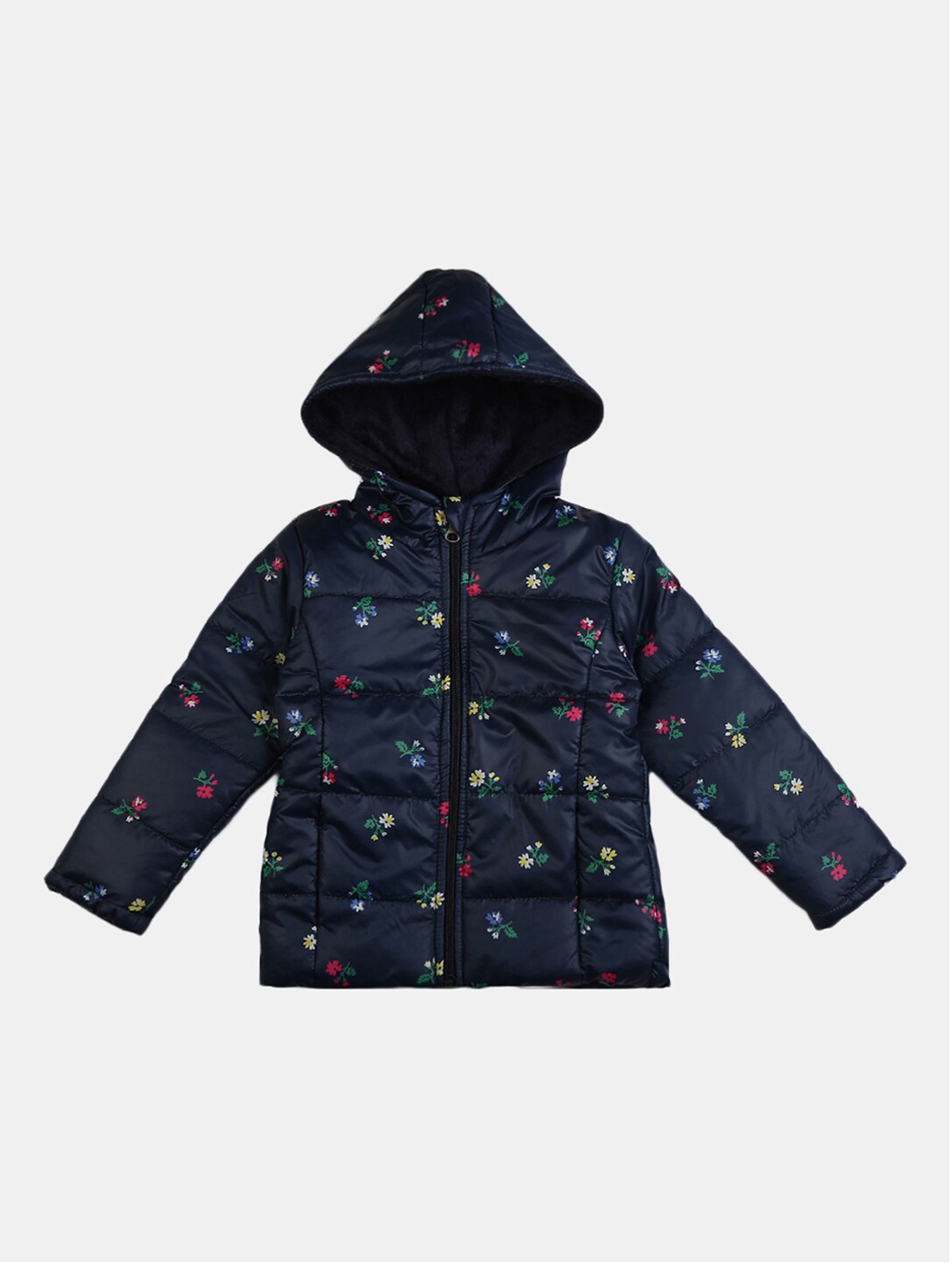 

V-Mart Kids Navy Blue Hooded Puffer Jacket