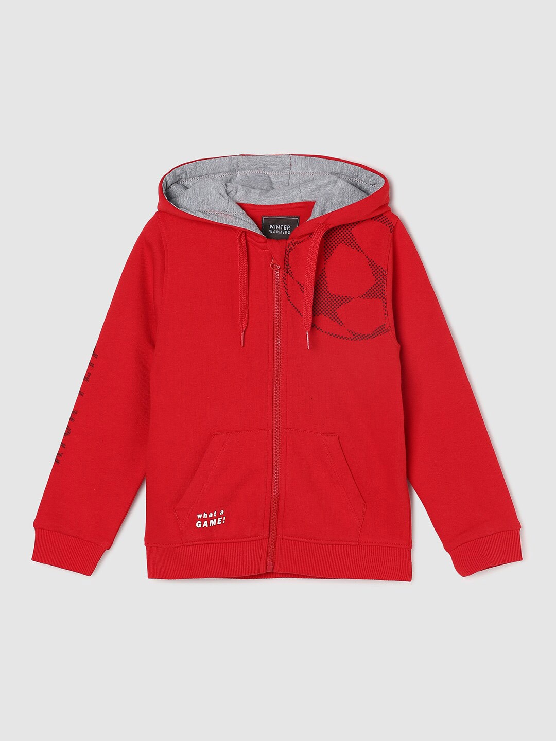 

max Boys Hooded Front-Open Sweatshirt, Red