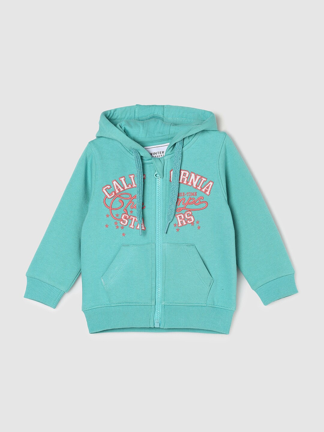 

max Girls Hooded Front-Open Sweatshirt, Blue