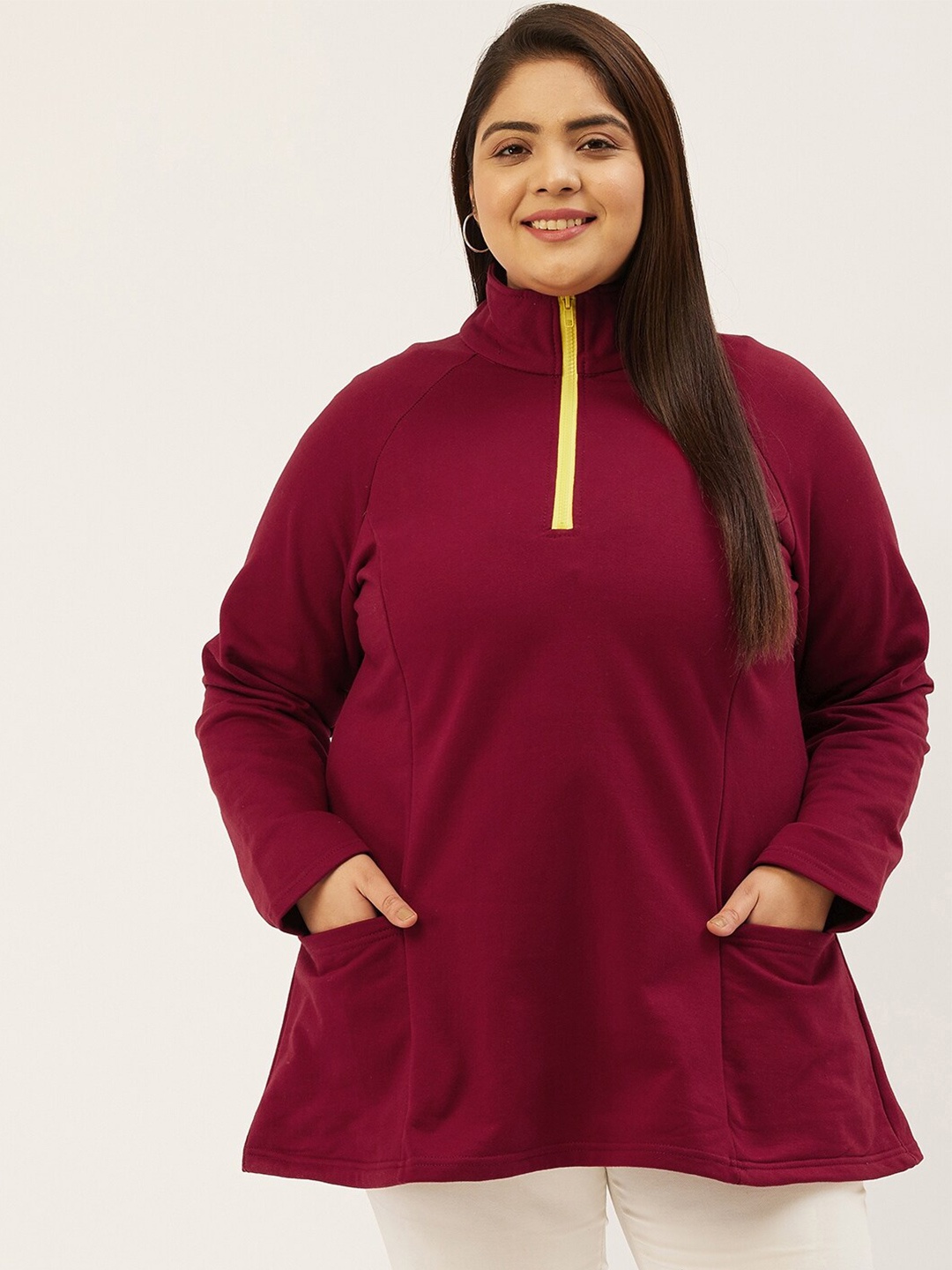 

theRebelinme Women Maroon Sweatshirt