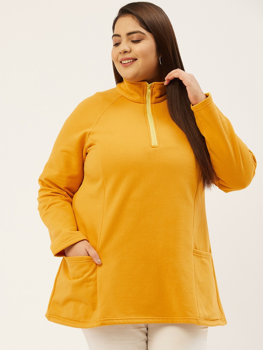 

theRebelinme Plus Size Women Mustard Sweatshirt