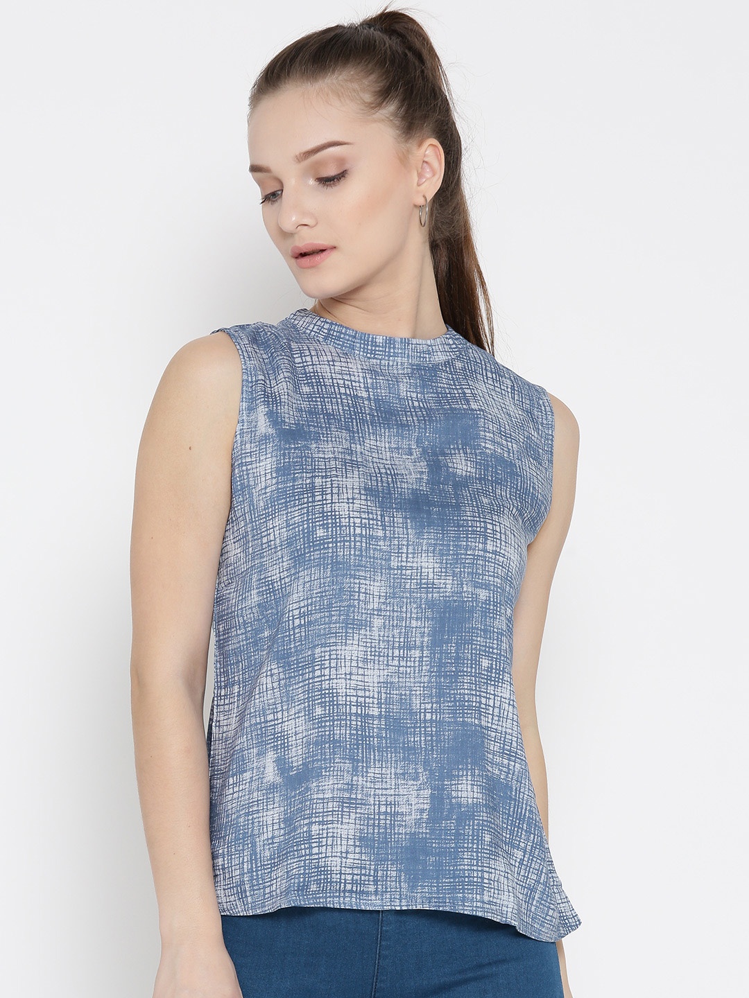 

Pepe Jeans Women Blue Printed Top