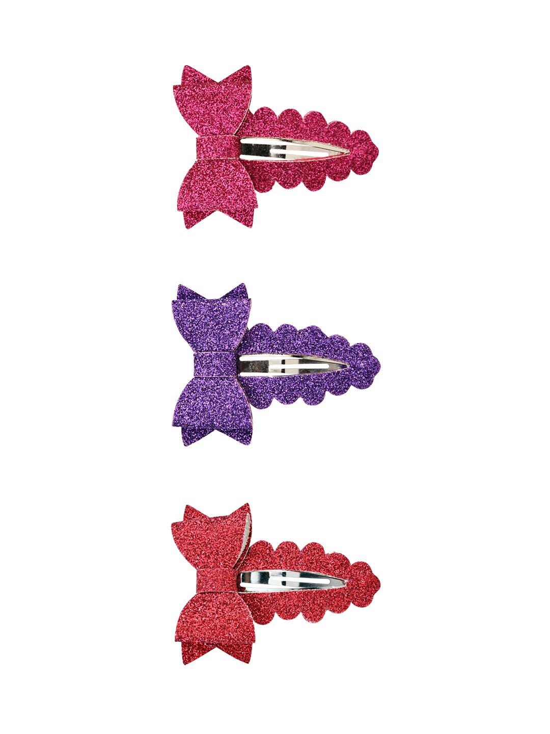 

Aye Candy Girls Set of 3 Glitter Bow Tic Tac Hair Clip, Purple