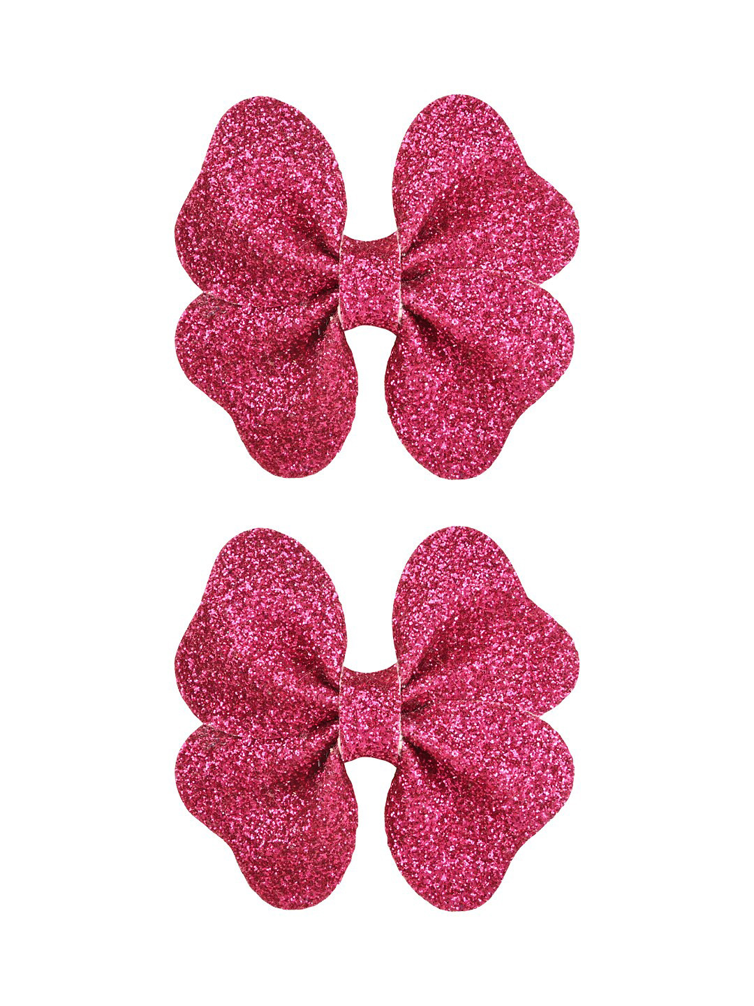 

Aye Candy Girls Magenta Set of 2 Glitter Double Heart Bow Alligator Hair Clip
