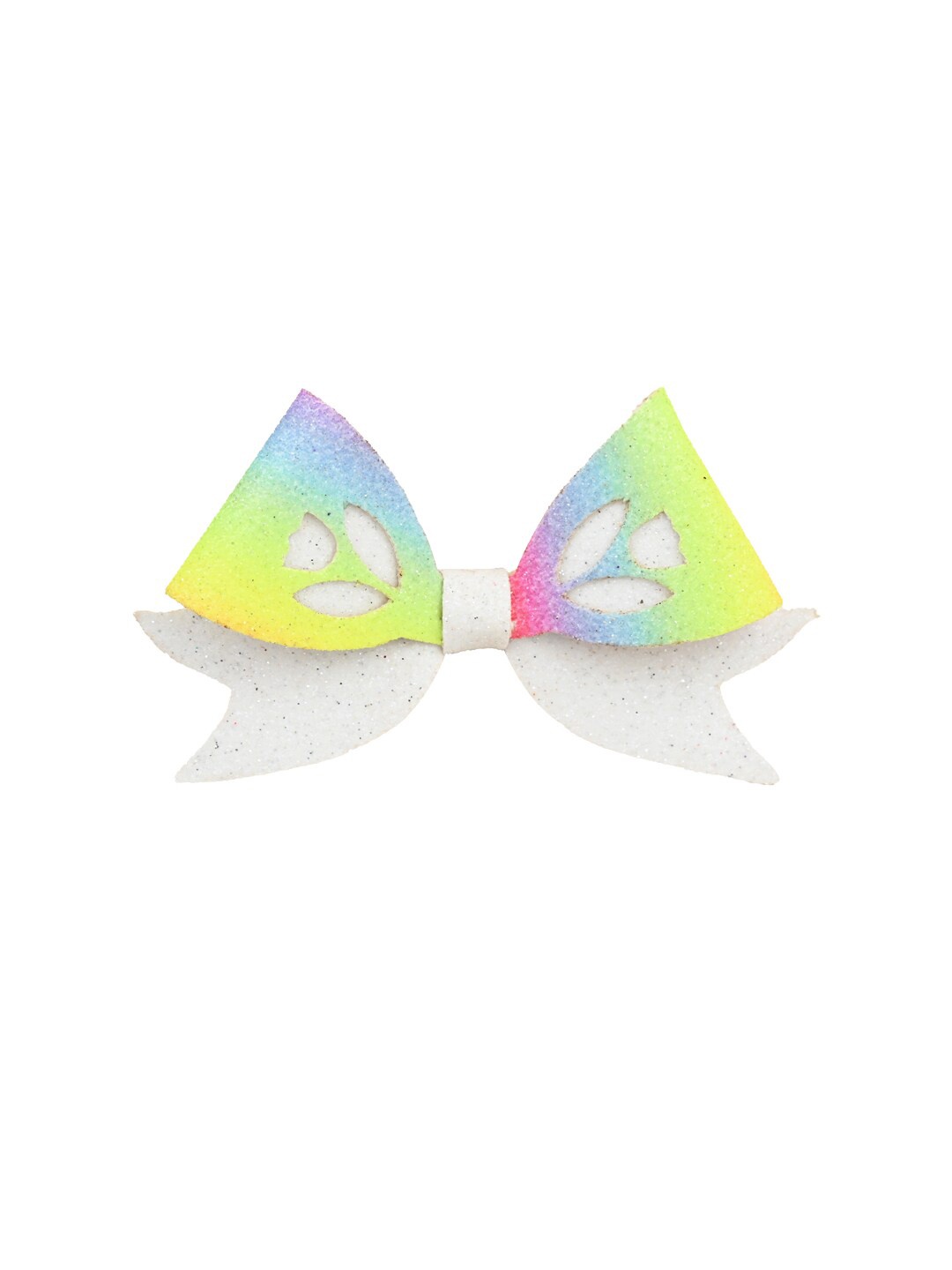 

Aye Candy Girls White & Green Glitter Neon Tiny Tulip Bow Alligator Hair Clip