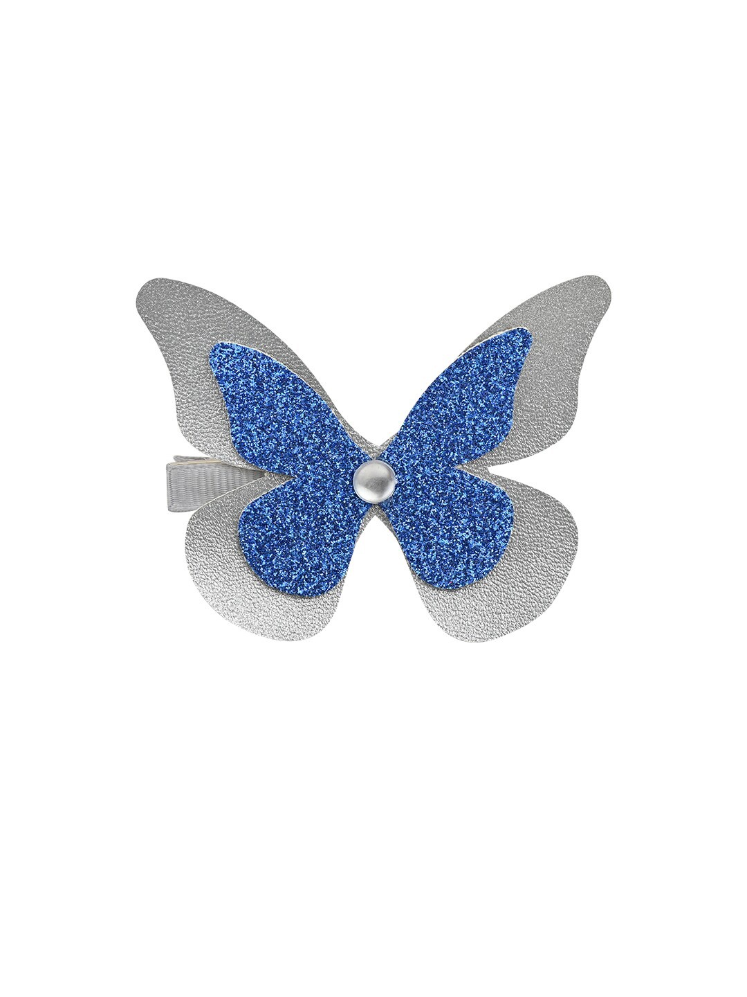 

Aye Candy Girls Silver-Toned & Blue Butterfly Alligator Hair Clip