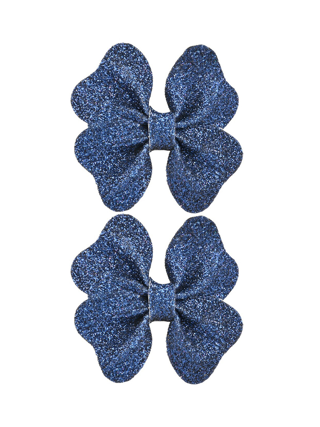 

Aye Candy Girls Blue Set of 2 Double Heart Bow Alligator Hair Clips