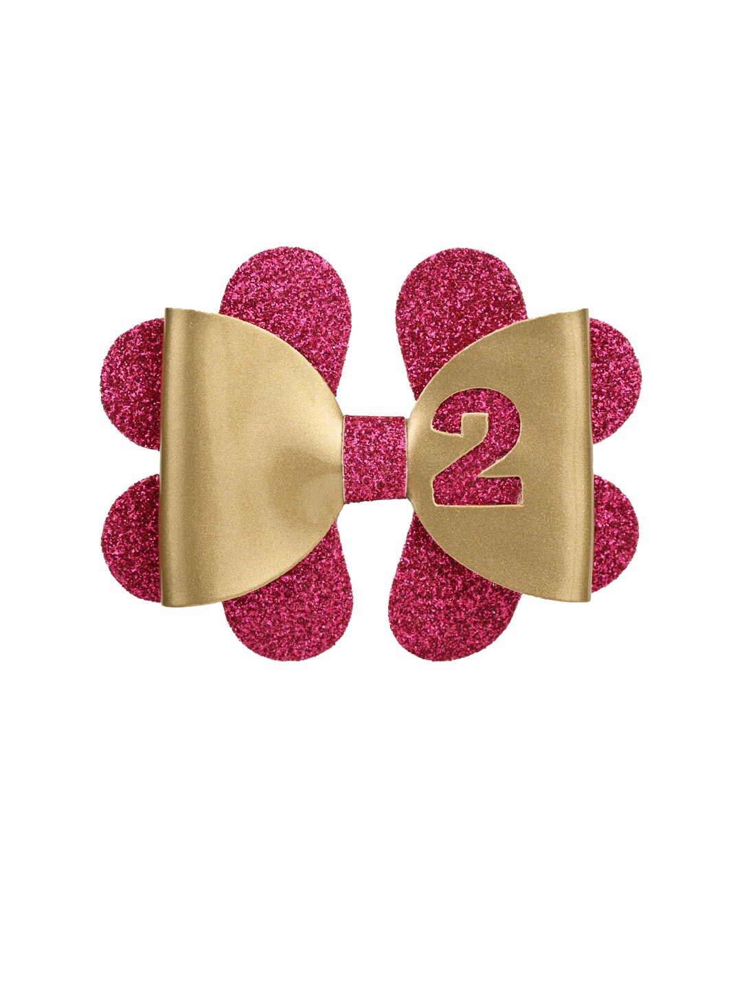 

Aye Candy Girls Gold-Toned & Pink Bow Alligator Hair Clip