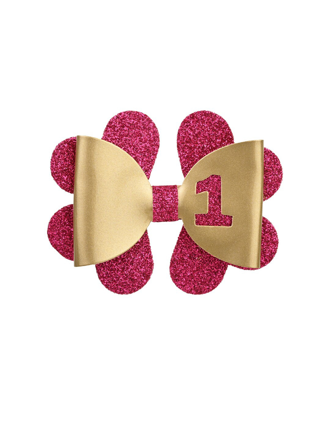 

Aye Candy Girls Gold-Toned & Red Bow Alligator Hair Clip