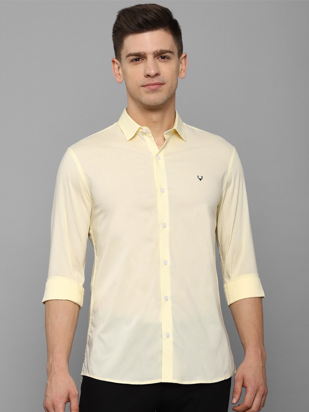

Allen Solly Men Yellow Slim Fit Casual Shirt