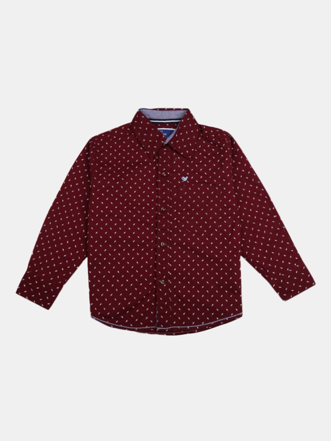 

V-Mart Boys Printed Casual Shirt, Maroon