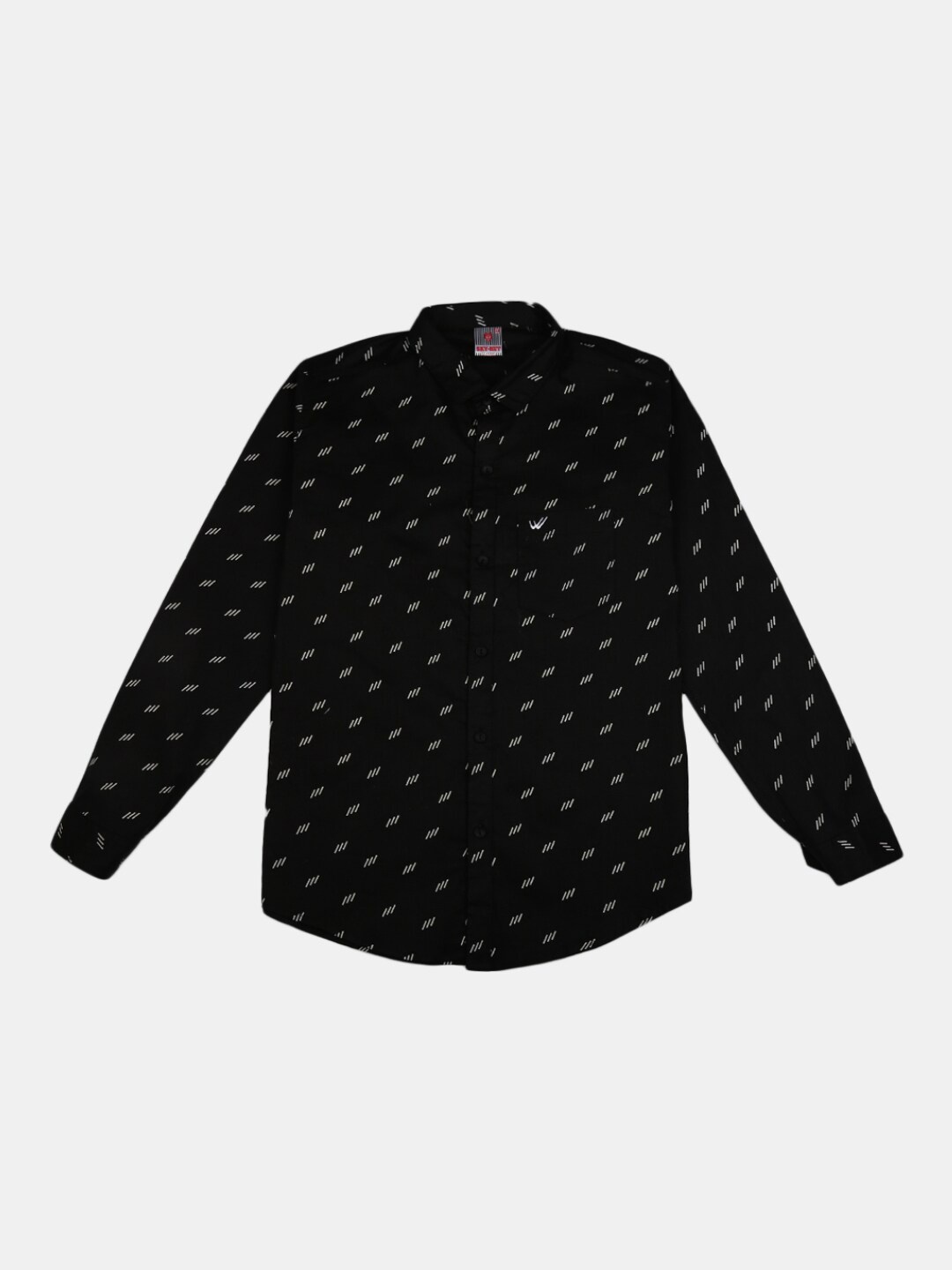 

V-Mart Boys Black Printed Cotton Casual Shirt