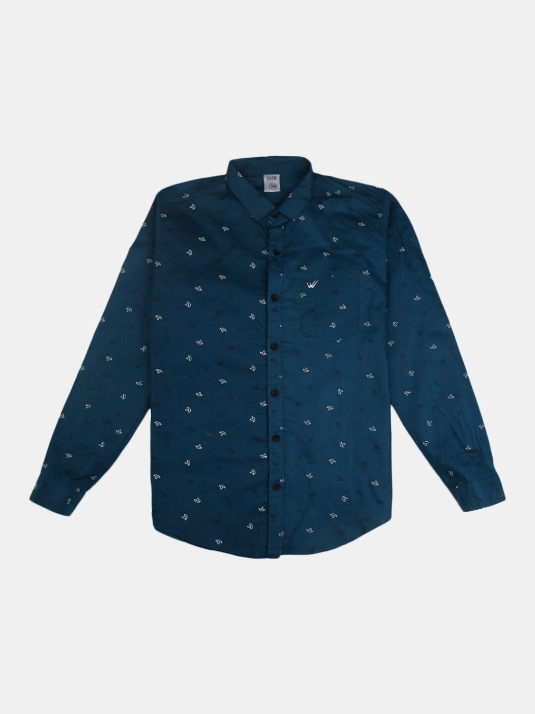 

V-Mart Boys Printed Casual Shirt, Navy blue