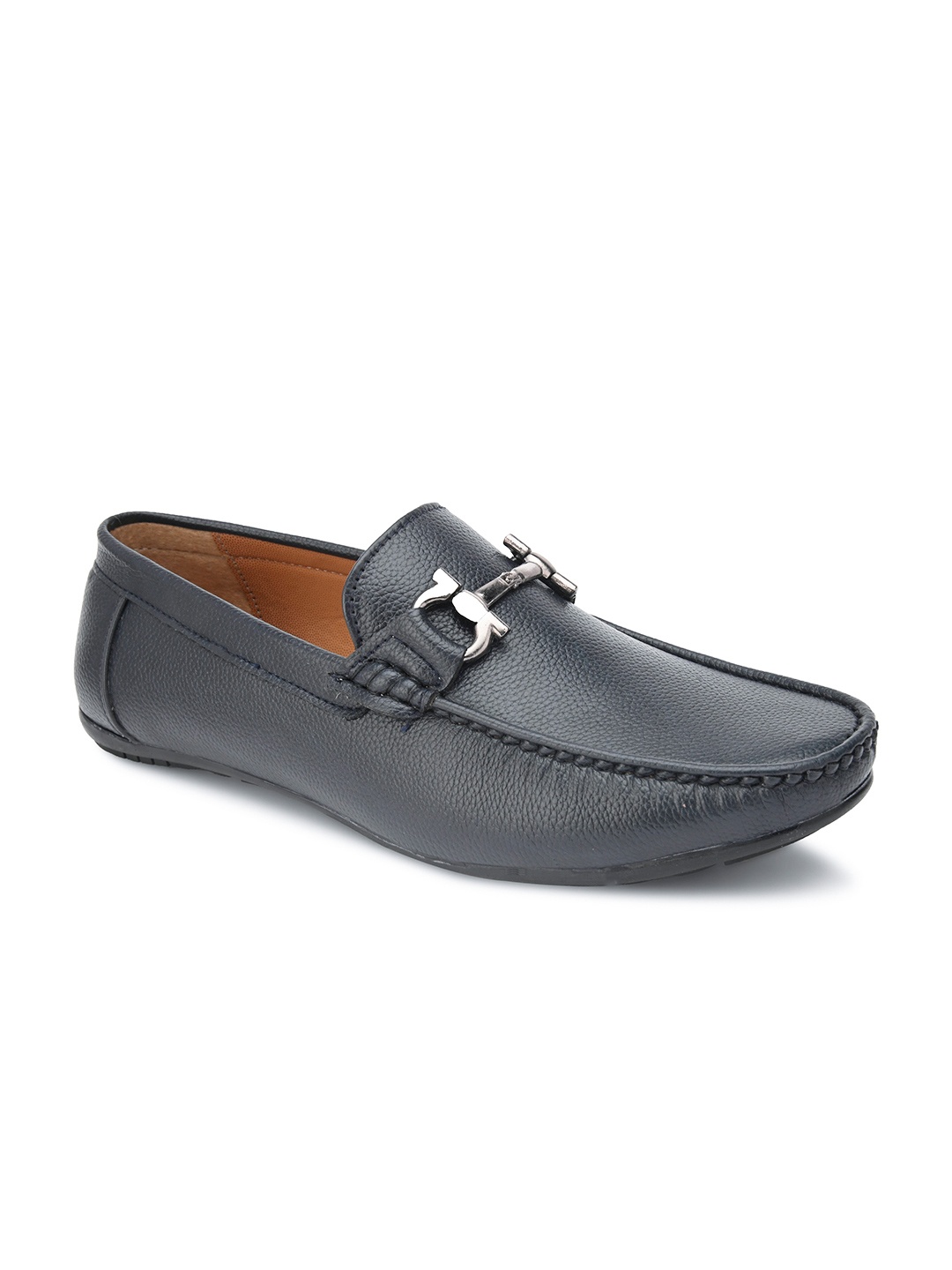 

Ferraiolo Men Navy Blue Solid Loafers