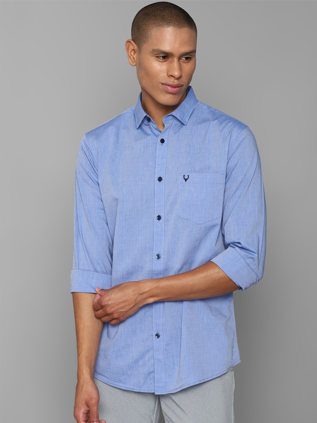 

Allen Solly Men Blue Slim Fit Cotton Casual Shirt