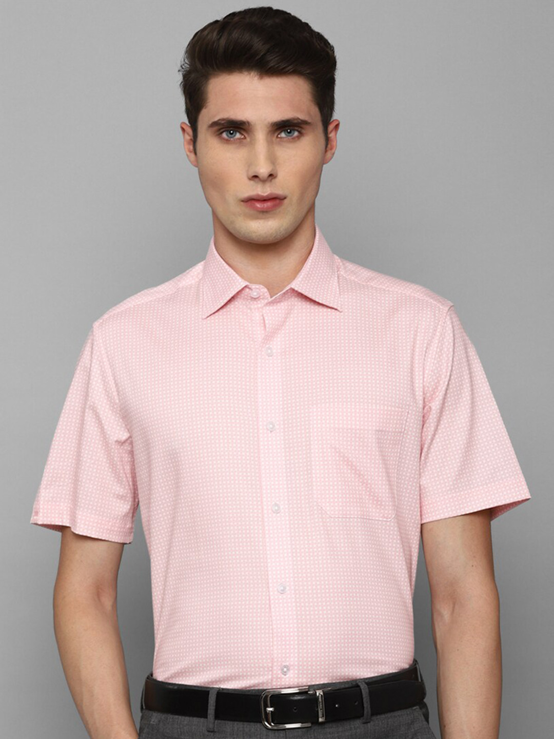 

Louis Philippe Men Pink Printed Formal Shirt