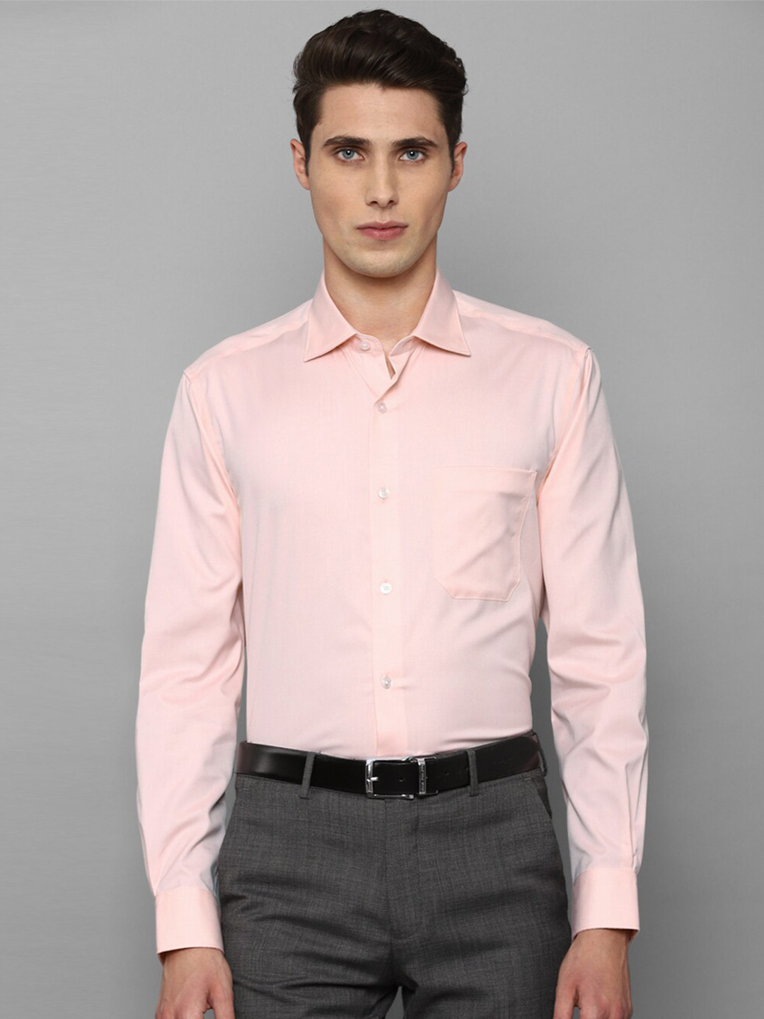 

Louis Philippe Men Pink Pure Cotton Formal Shirt