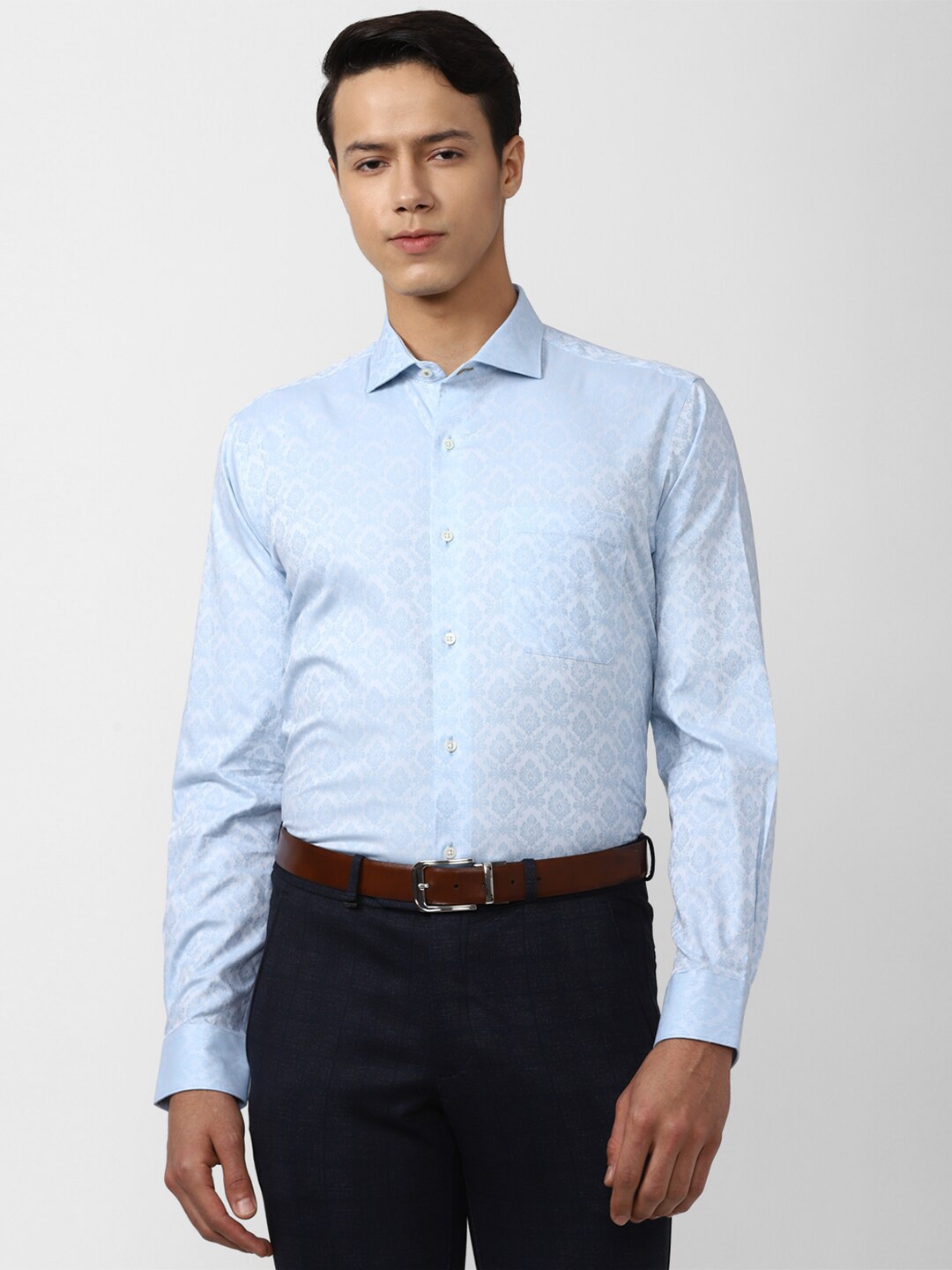 

Van Heusen Men Formal Cotton Shirt, Blue