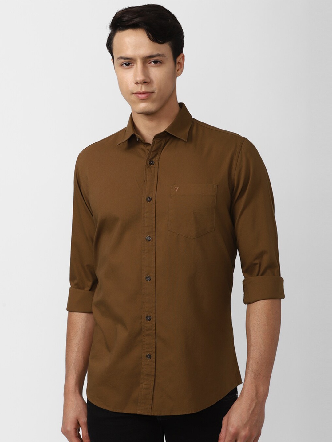 

Van Heusen Sport Men Brown Slim Fit Cotton Casual Shirt