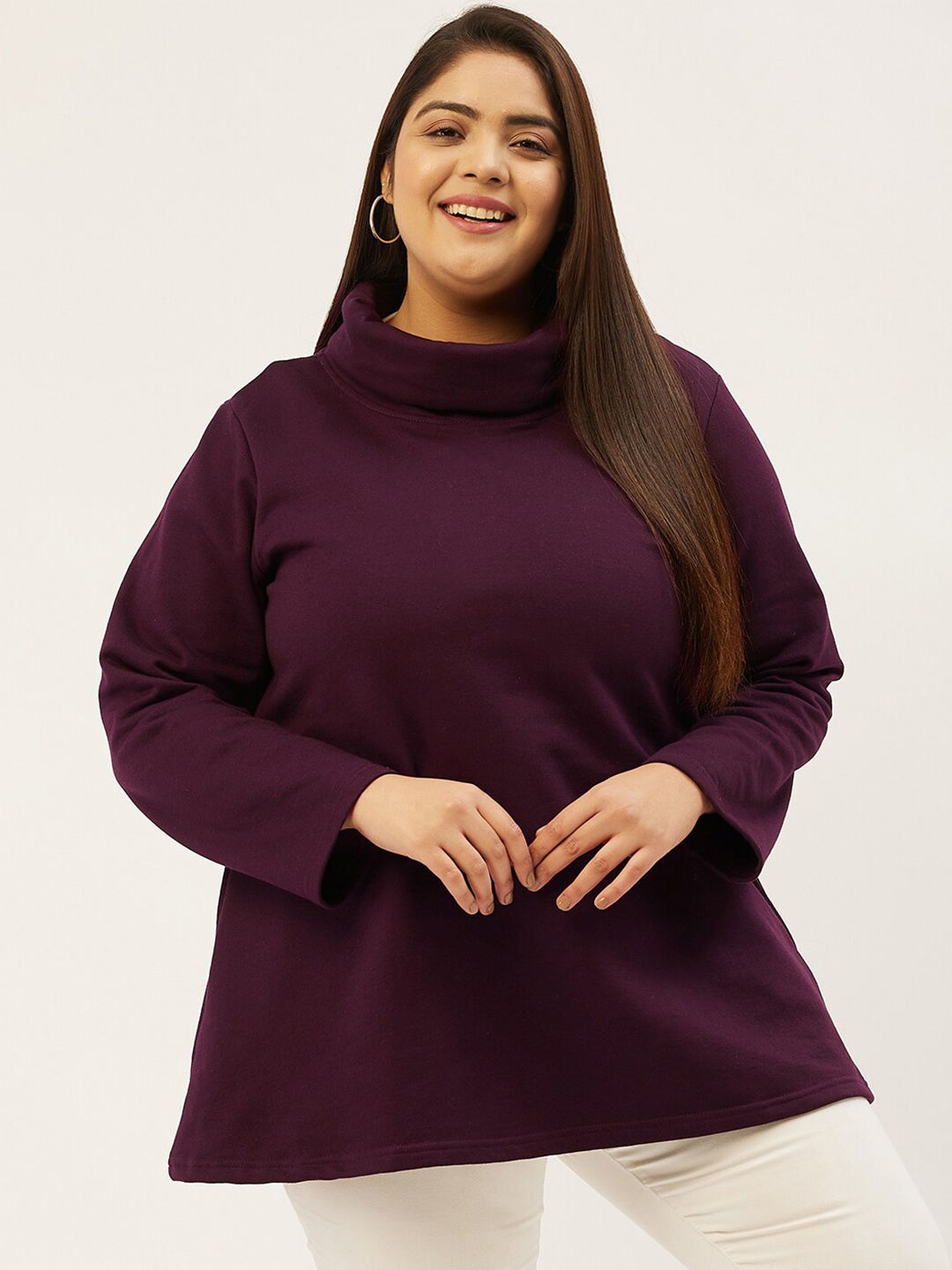 

theRebelinme Women Burgundy Sweatshirt