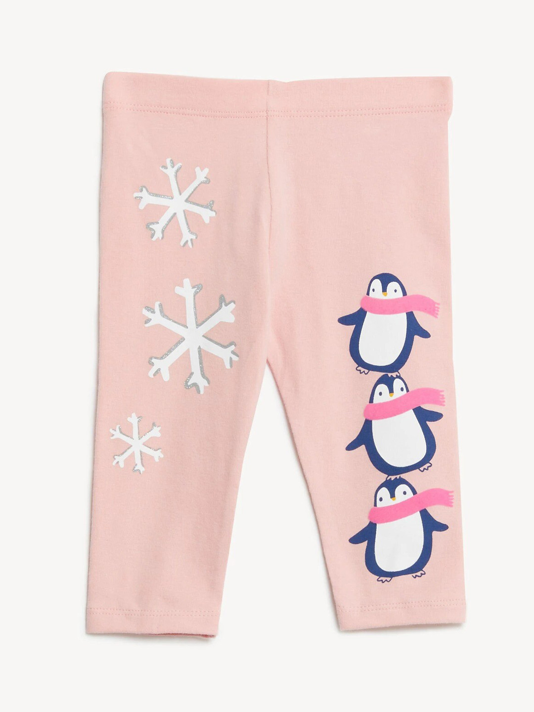 

Marks & Spencer Girls Pink Printed Cotton Leggings