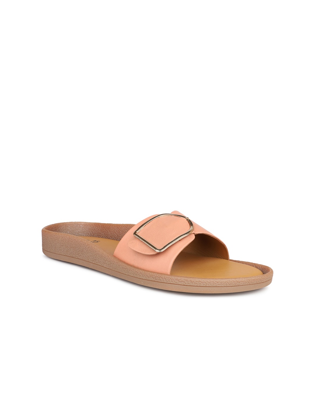 

Inc 5 Women Peach-Coloured Open Toe Flats with Buckles