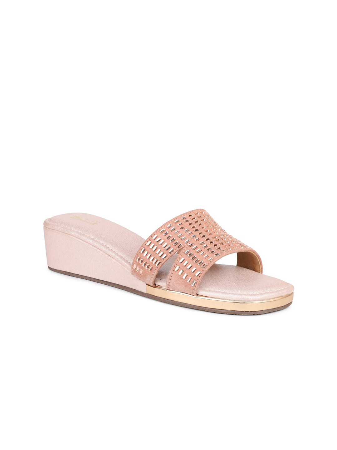 

Inc 5 Rose Gold Embellished Flatform Heels
